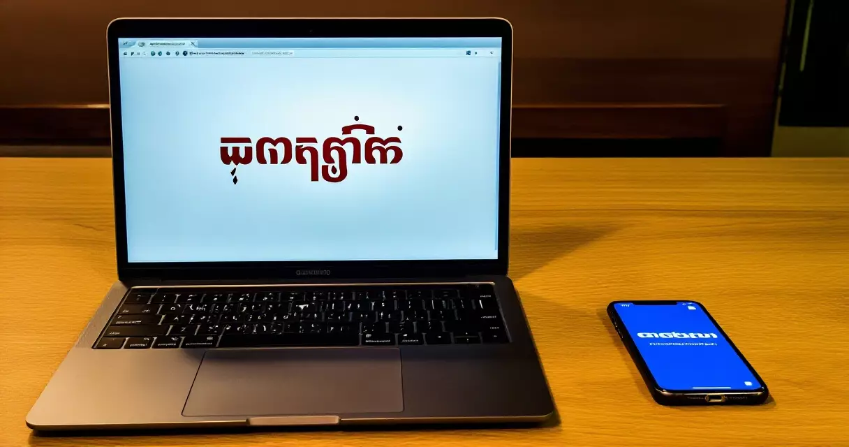 កុំព្យូទ័រ និងទូរស័ព្ទបង្ហាញ font ខ្មែរ KhmerOS ផ្សេងៗ