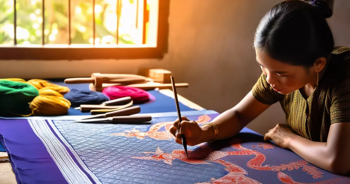 អ្នកសិល្បករខ្មែរវ័យក្មេង កំពុងគូរស្នូលប្រពៃណី Apsara ក្នុងការទ