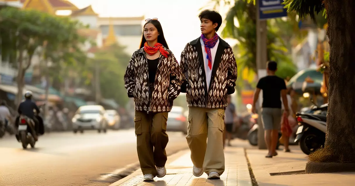 ម៉ូដបែប Khmer fusion streetwear កំពុងឡើងឆ្នាំ ២០២៦៖ ក្រម៉ា ikat និងស្ទាយ Gen Z