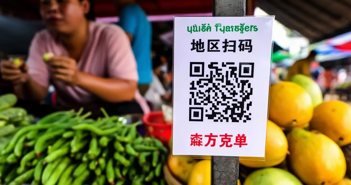 កូដ QR សម្រាប់ទូទាត់ប្រាក់ឌីជីថលនៅផ្សារក្នុងប្រទេសកម្ពុជា