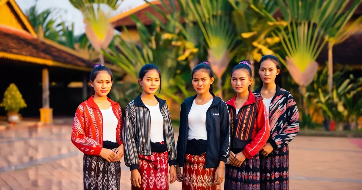 យុវវ័យខ្មែរស្លៀកផ្សំ ikat ខ្មែរ និង streetwear ទំនើប